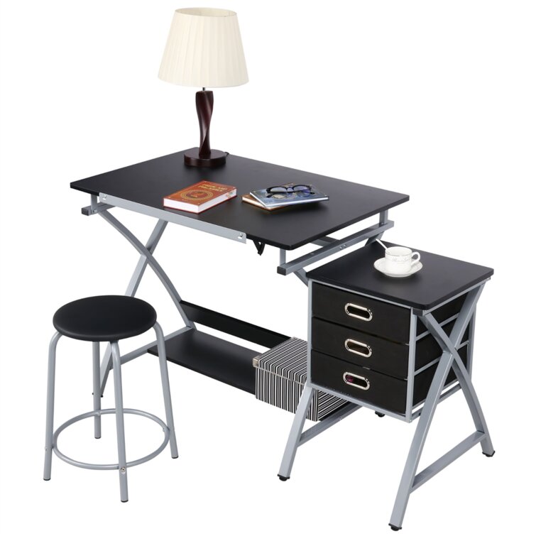 Zeny rolling laptop desk table angle store & height